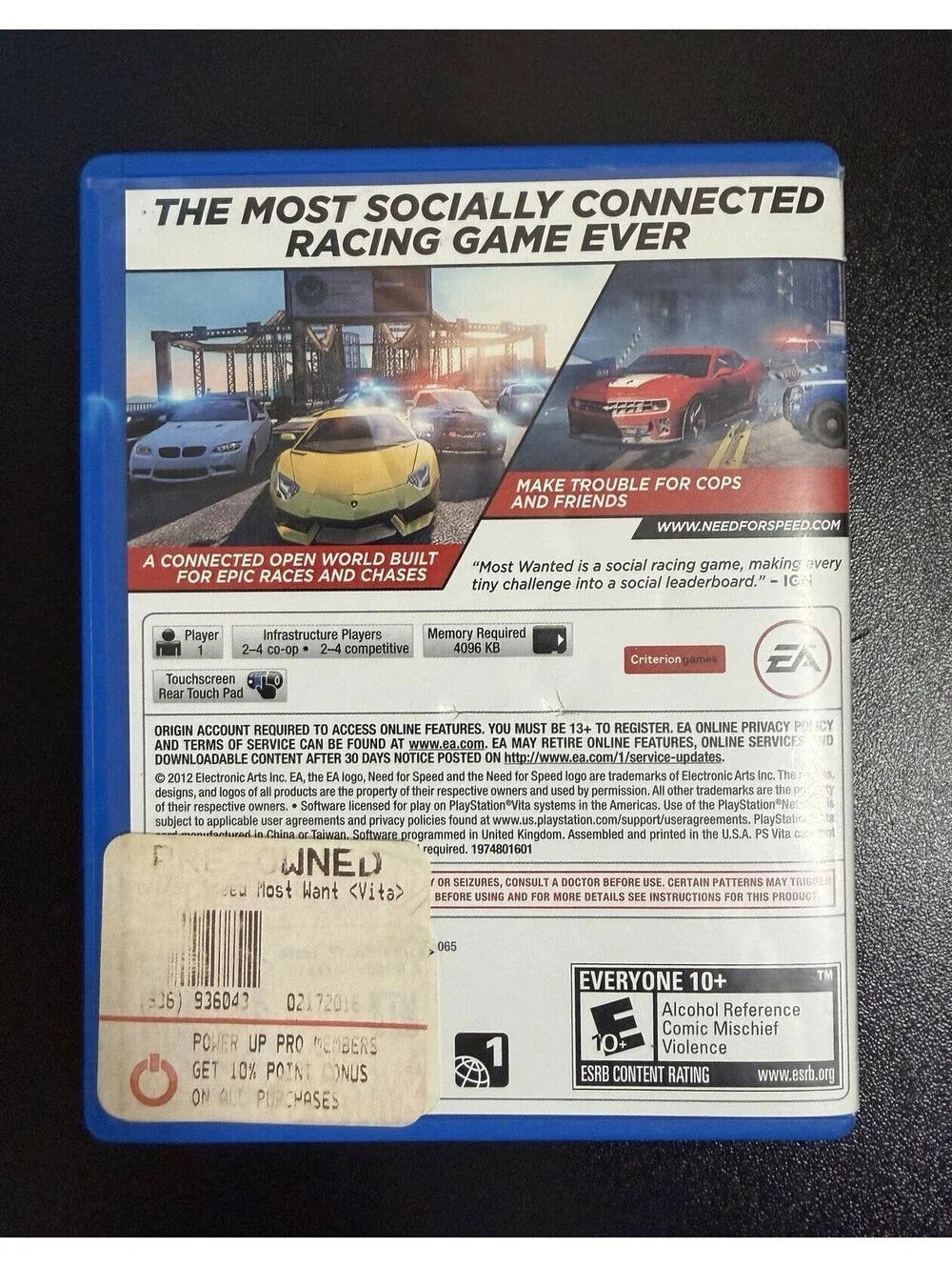Need for Speed Most Wanted For PlayStation Vita CIB Tested & Working